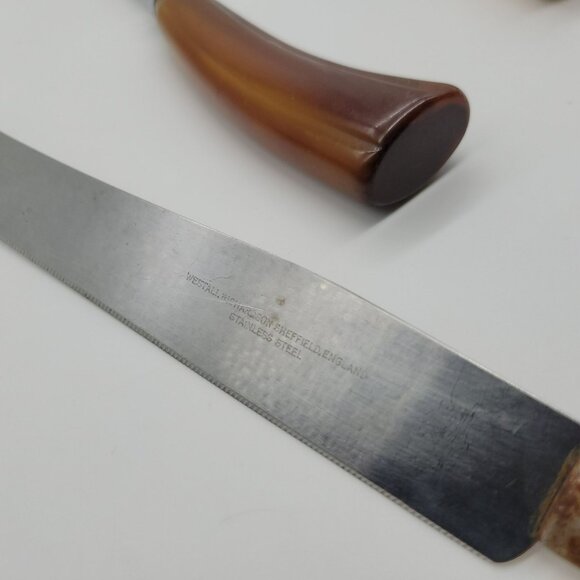 Bakelite Handle Knives Sharpener Fork 8 Pcs Misc. Stainless Blades - Picture 12 of 16